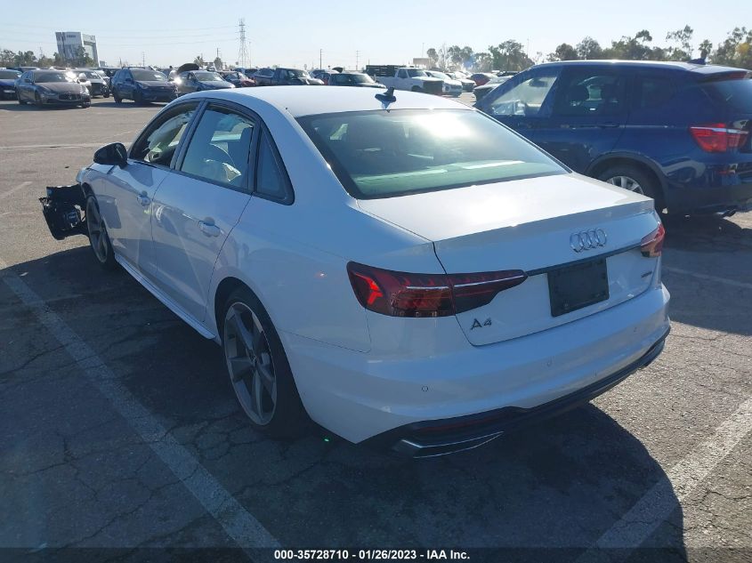 2021 AUDI A4 SEDAN S LINE PREMIUM PLUS VIN: WAUEAAF48MN005617