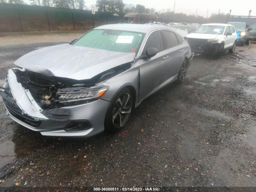 2022 HONDA ACCORD SEDAN SPORT VIN: 1HGCV1F3XNA003707