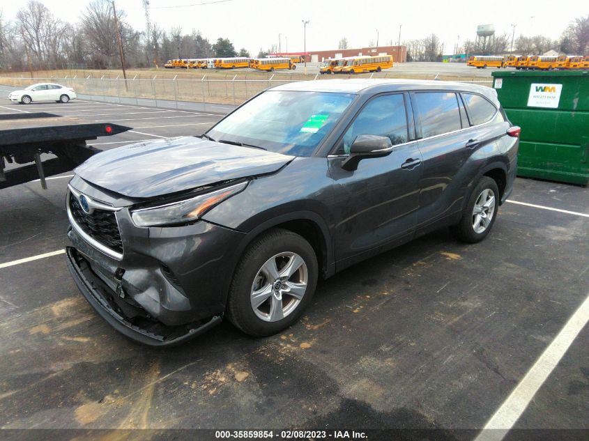 2022 TOYOTA HIGHLANDER HYBRID LE VIN: 5TDZARAHXNS512382