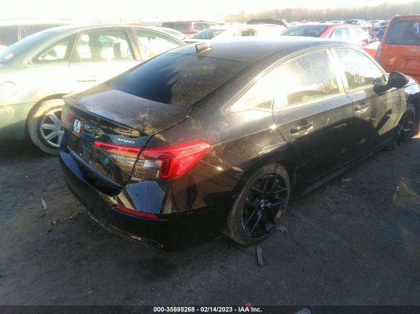 2022 HONDA CIVIC SEDAN SPORT VIN: 2HGFE2F5XNH534413