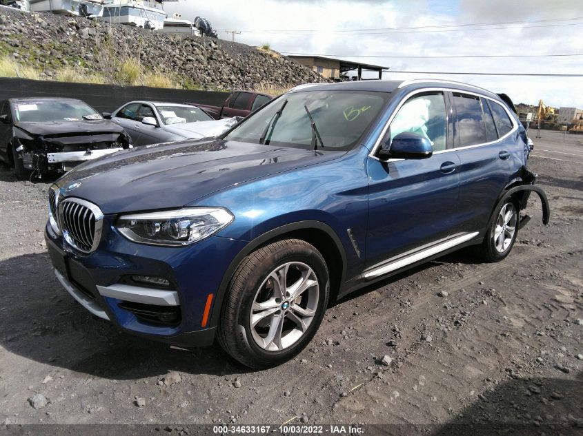 2021 BMW X3 SDRIVE30I VIN: 5UXTY3C01M9E00199
