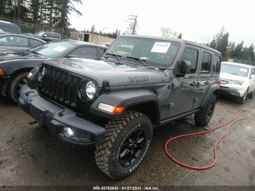 2021 JEEP WRANGLER UNLIMITED WILLYS VIN: 1C4HJXDN5MW594425