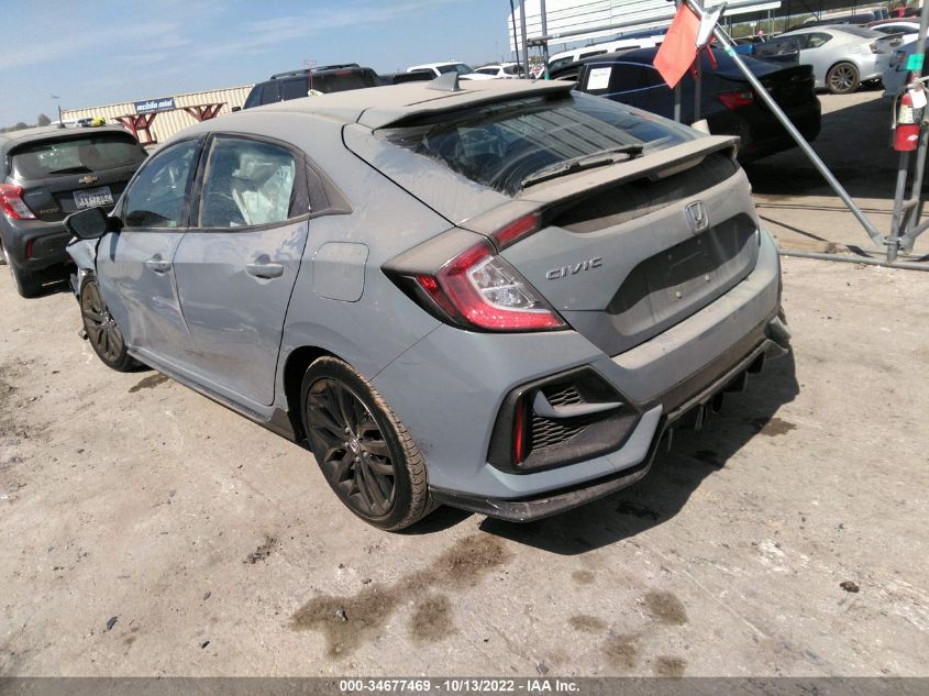 2021 HONDA CIVIC HATCHBACK SPORT VIN: SHHFK7H46MU409940