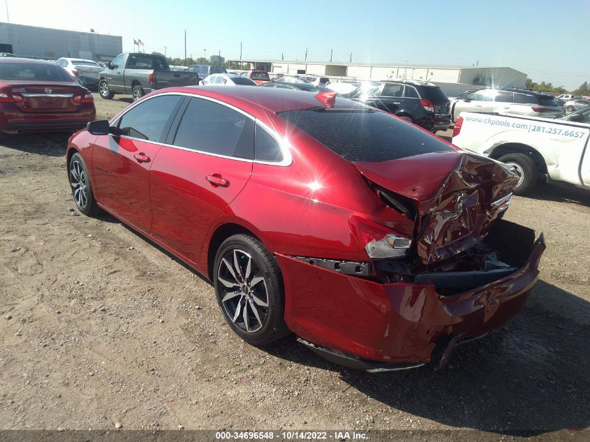 2021 CHEVROLET MALIBU RS VIN: 1G1ZG5STXMF087036