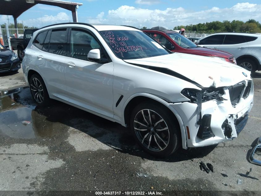 2022 BMW X3 SDRIVE30I VIN: 5UX43DP01N9K59586