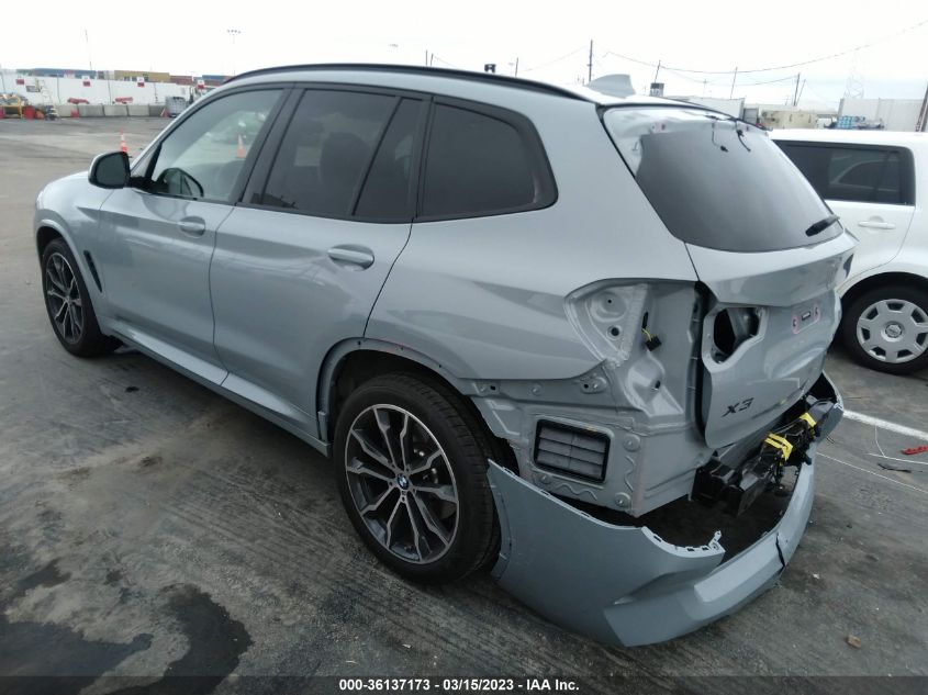 2022 BMW X3 SDRIVE30I VIN: 5UX43DP0XN9K60977