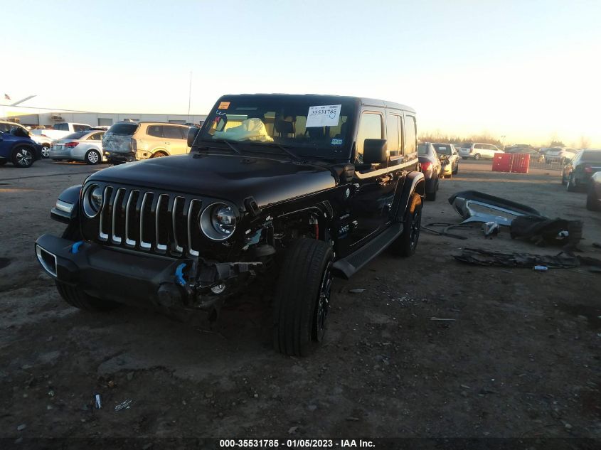 2022 JEEP WRANGLER 4XE UNLIMITED SAHARA VIN: 1C4JJXP65NW228455
