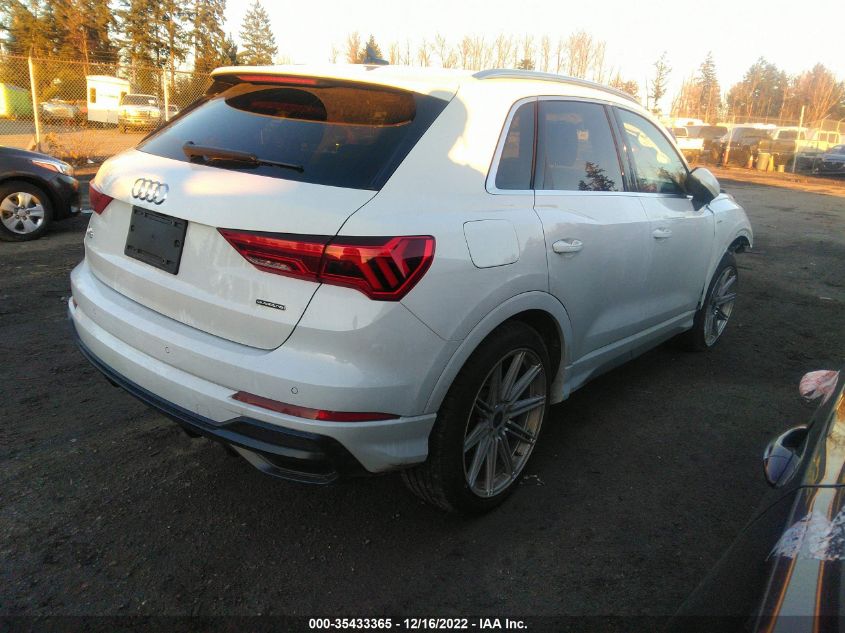 2021 AUDI Q3 S LINE PREMIUM VIN: WA1DECF35M1041692