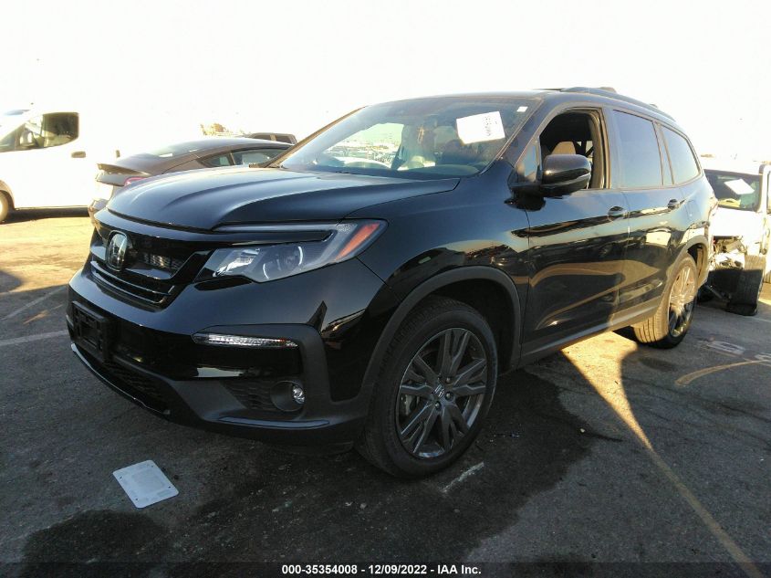 2022 HONDA PILOT SPORT VIN: 5FNYF5H37NB007307