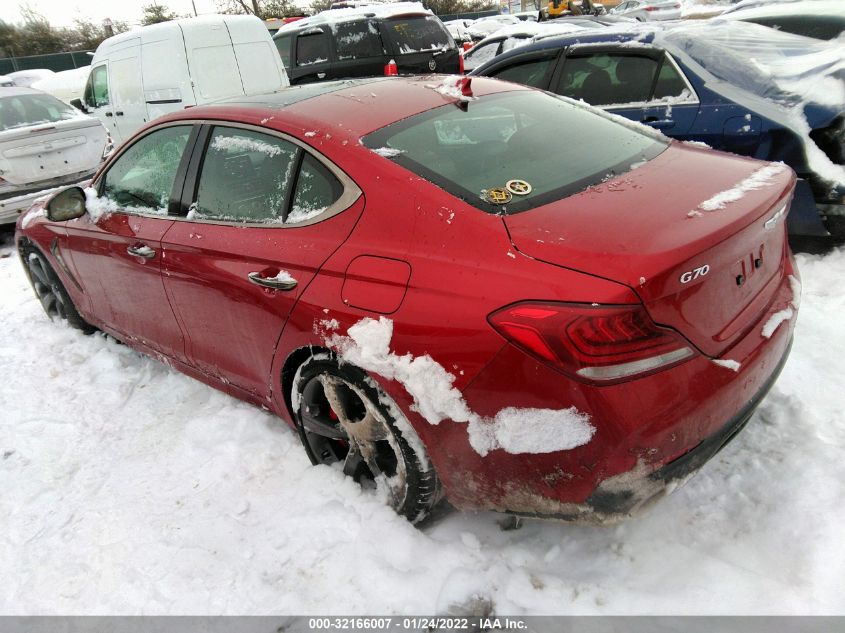 2020 GENESIS G70 3.3T VIN: KMTG34LE9LU057882