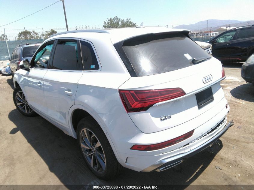 2022 AUDI Q5 S LINE PREMIUM VIN: WA1GAAFY8N2053596