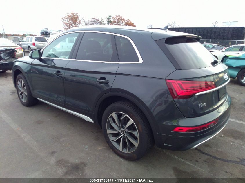 2021 AUDI Q5 PREMIUM PLUS VIN: WA1BAAFY4M2065608