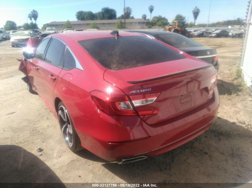 2021 HONDA ACCORD SEDAN SPORT VIN: 1HGCV1F34MA074609