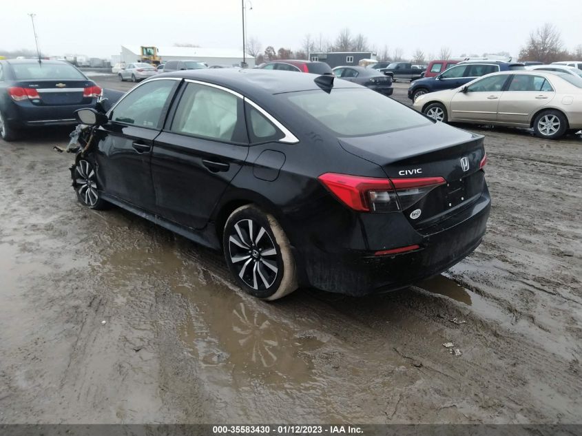 2022 HONDA CIVIC SEDAN EX VIN: JHMFE1F75NX000563