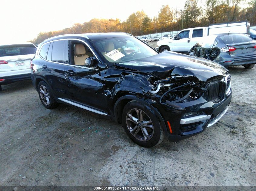 2021 BMW X3 SDRIVE30I VIN: 5UXTY3C08M9E03651