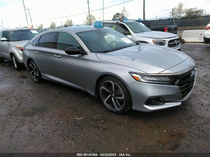 2022 HONDA ACCORD SEDAN SPORT VIN: 1HGCV2F39NA015854