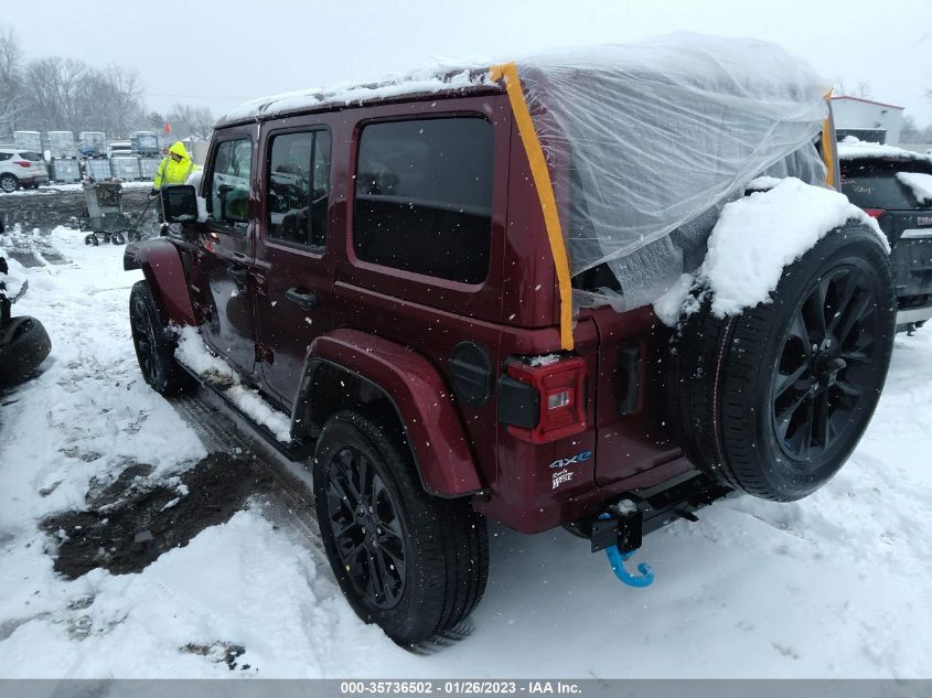 2022 JEEP WRANGLER 4XE UNLIMITED SAHARA VIN: 1C4JJXP63NW170216