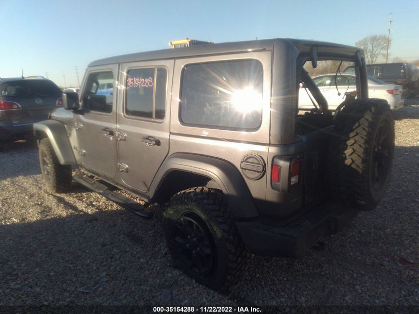 2022 JEEP WRANGLER UNLIMITED WILLYS VIN: 1C4HJXDM9NW129753