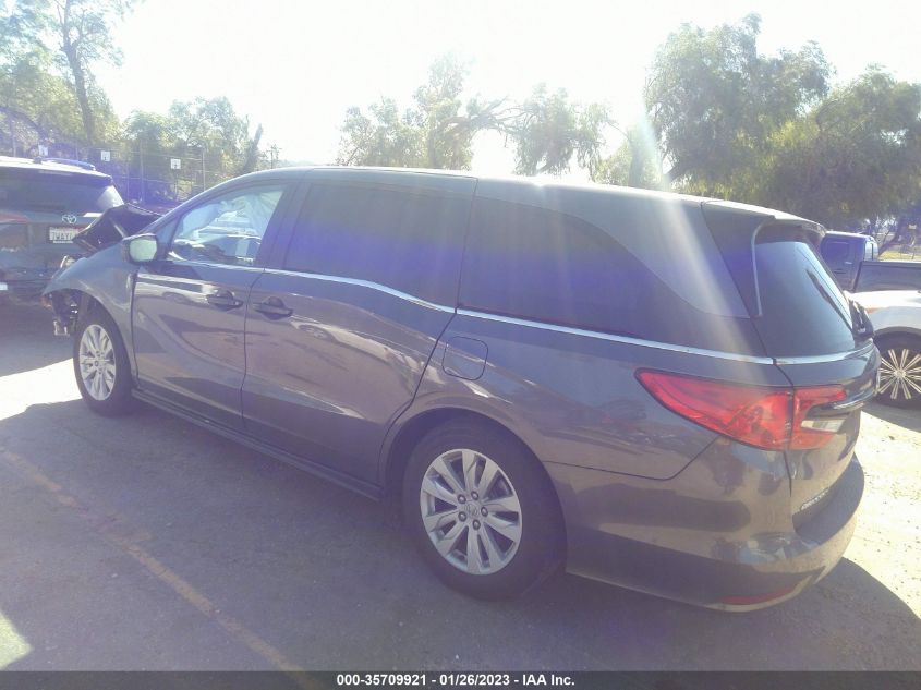2022 HONDA ODYSSEY LX VIN: 5FNRL6H20NB010799