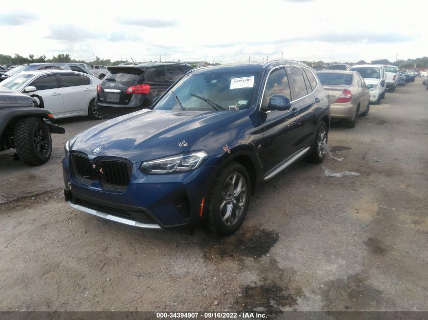 2022 BMW X3 SDRIVE30I VIN: 5UX43DP09N9J98097