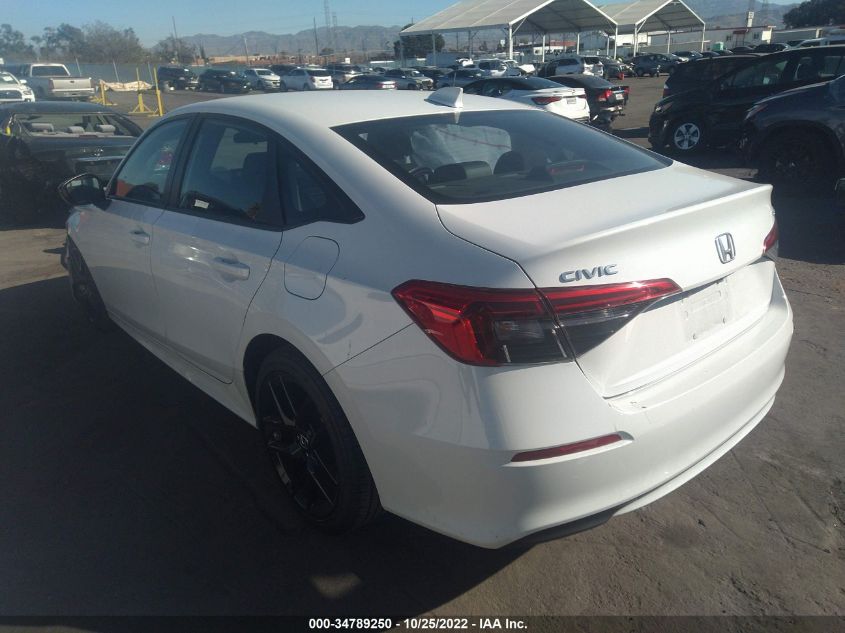 2022 HONDA CIVIC SEDAN SPORT VIN: 2HGFE2F57NH544946