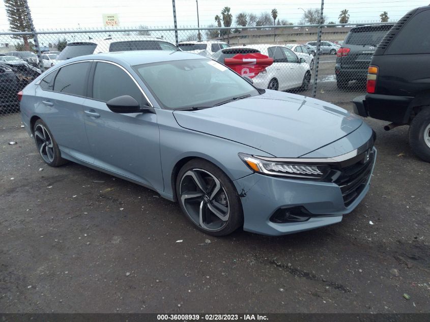 2022 HONDA ACCORD SEDAN SPORT SE VIN: 1HGCV1F41NA034790