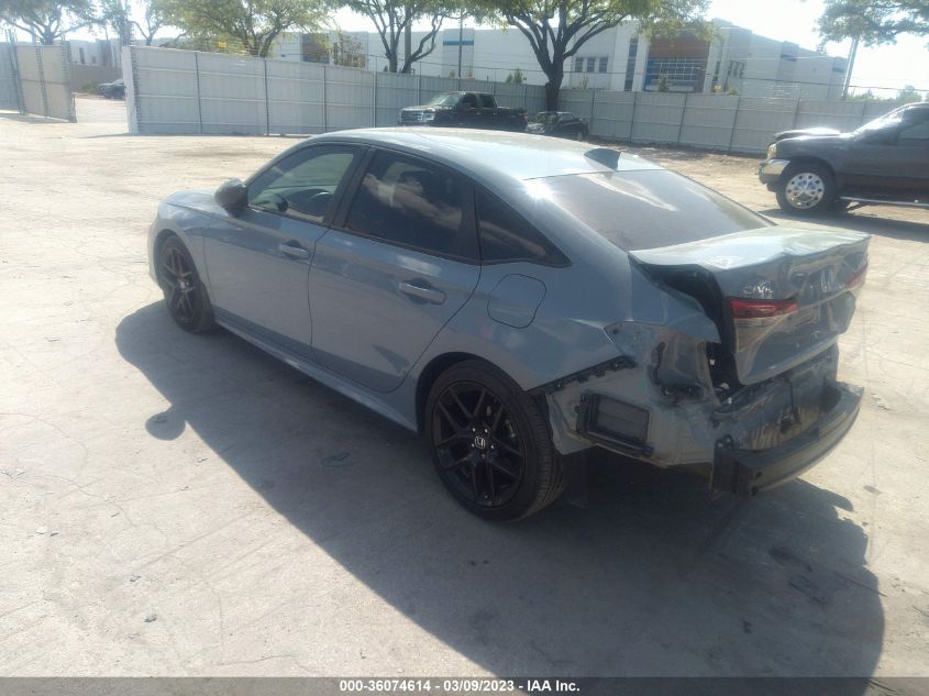 2022 HONDA CIVIC SEDAN SPORT VIN: 2HGFE2F5XNH551552