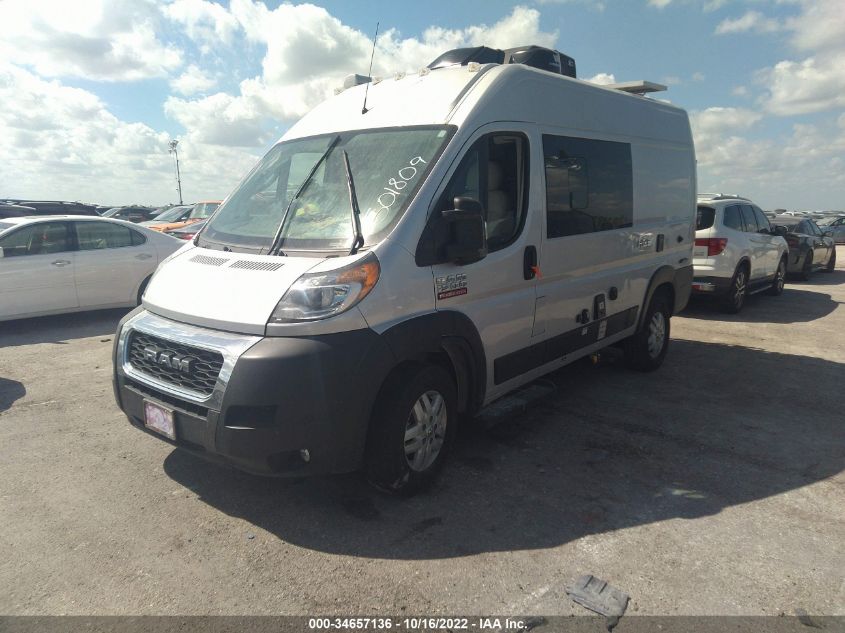 2021 RAM PROMASTER CARGO VAN VIN: 3C6ERVBG1ME501809