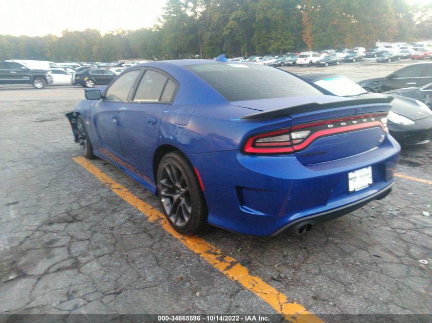 2022 DODGE CHARGER SCAT PACK VIN: 2C3CDXGJ0NH220609