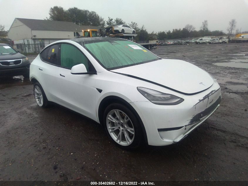 2021 TESLA MODEL Y LONG RANGE VIN: 5YJYGDEE7MF086537