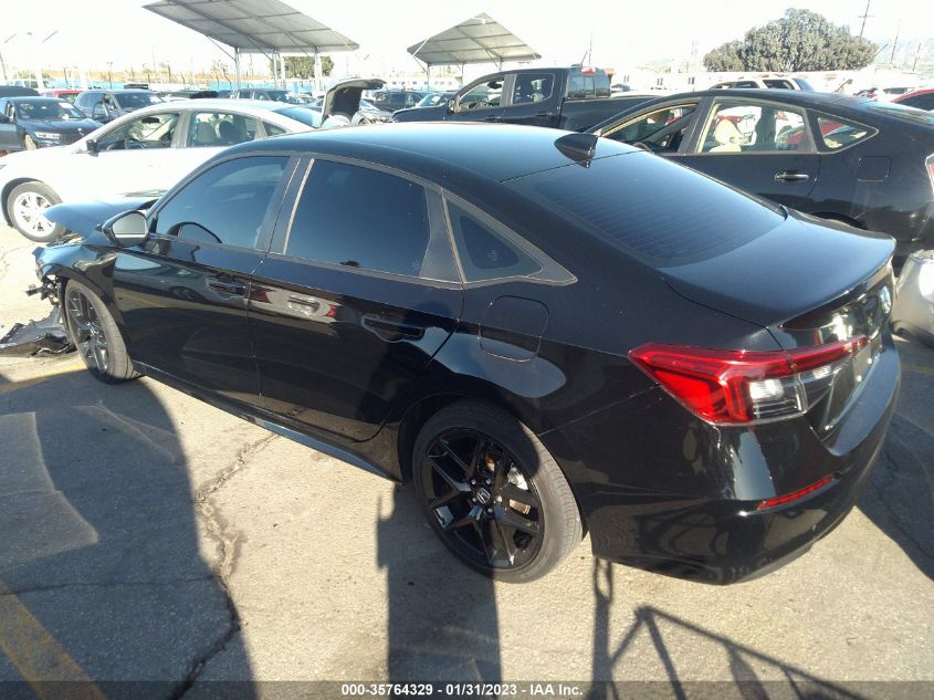 2022 HONDA CIVIC SEDAN SPORT VIN: 2HGFE2F54NH519485
