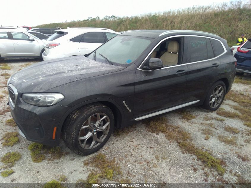 2022 BMW X3 SDRIVE30I VIN: 5UX43DP01N9K82480