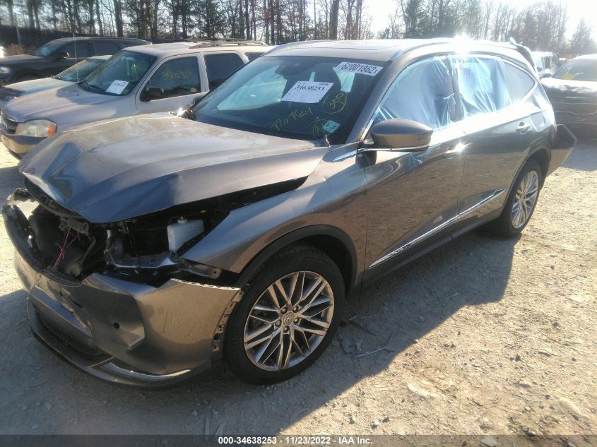 2022 ACURA MDX W/ADVANCE PACKAGE VIN: 5J8YE1H84NL036740