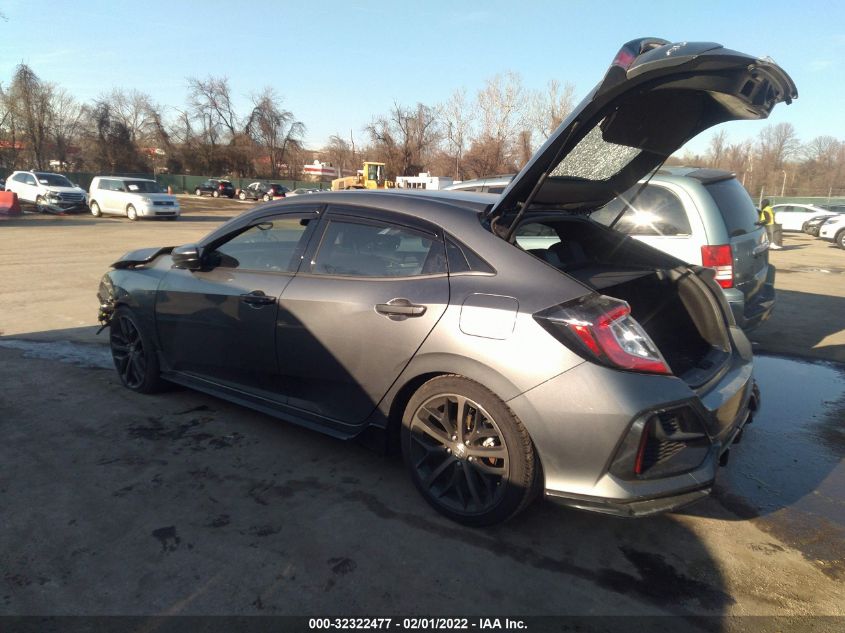 2021 HONDA CIVIC HATCHBACK SPORT VIN: SHHFK7H48MU423774