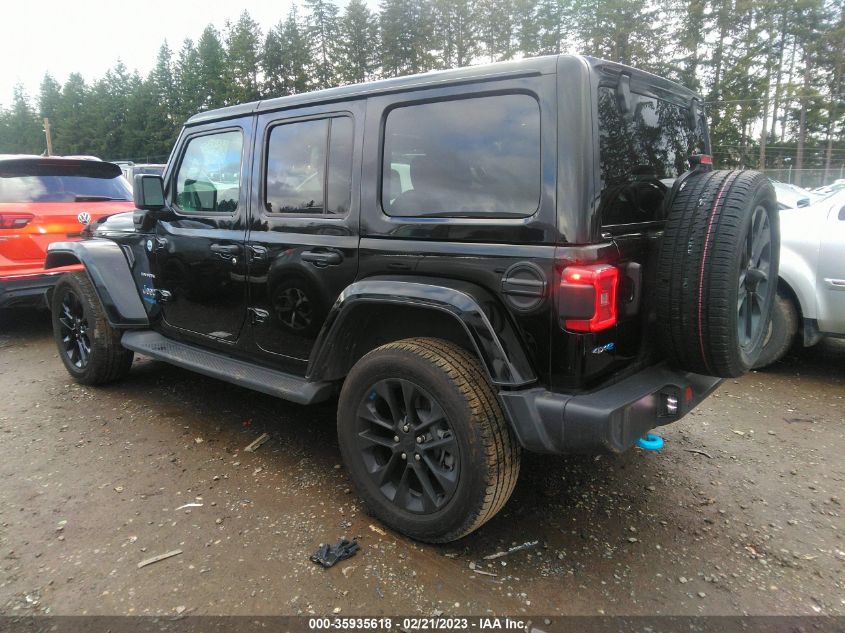 2022 JEEP WRANGLER 4XE UNLIMITED SAHARA VIN: 1C4JJXP63NW182964