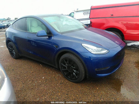 2021 TESLA MODEL Y LONG RANGE VIN: 5YJYGDEE8MF277156