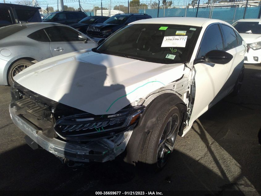 2022 HONDA ACCORD SEDAN SPORT VIN: 1HGCV1F30NA052527