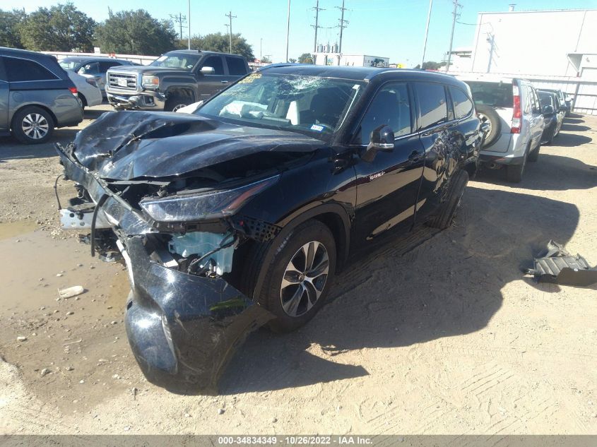 2021 TOYOTA HIGHLANDER HYBRID XLE VIN: 5TDGARAH4MS503926