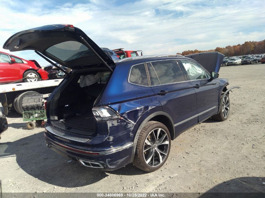 2022 VOLKSWAGEN TIGUAN SEL R-LINE VIN: 3VV4B7AX0NM110455