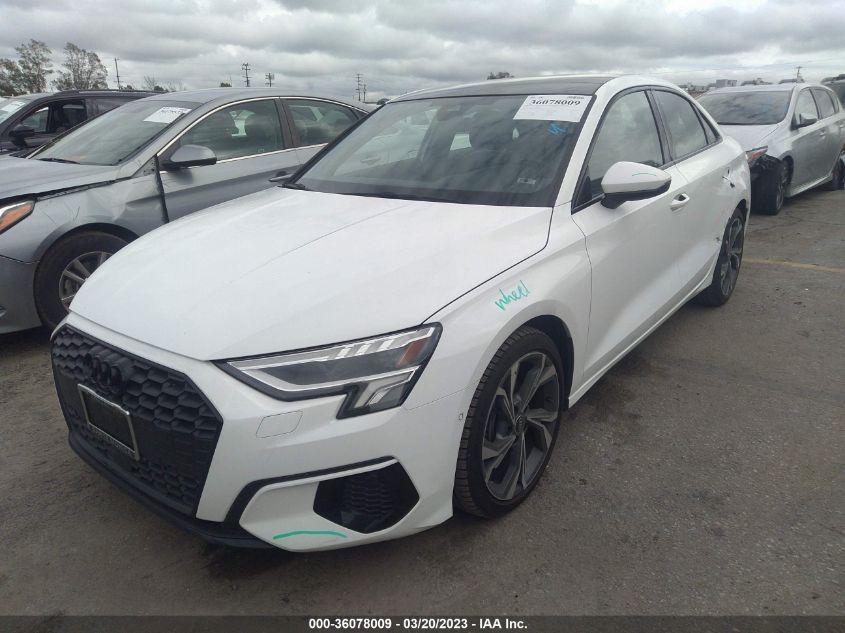 2022 AUDI A3 SEDAN PREMIUM PLUS VIN: WAUBUDGY4NA021481