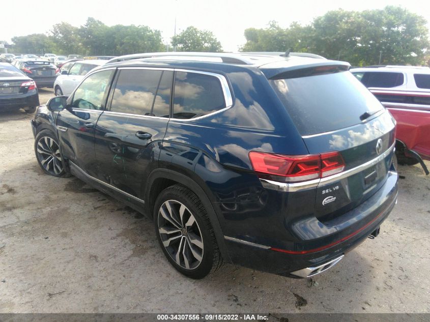 2021 VOLKSWAGEN ATLAS 3.6L V6 SEL PREMIUM VIN: 1V2FR2CA3MC547492