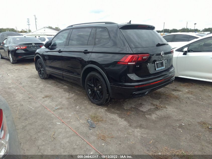 2022 VOLKSWAGEN TIGUAN SE R-LINE BLACK VIN: 3VVCB7AX4NM079531