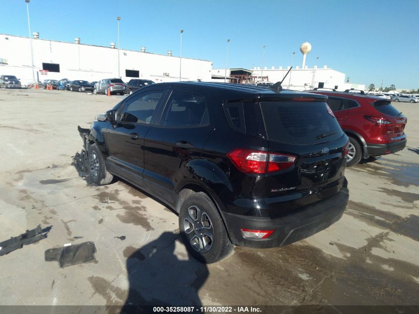 2021 FORD ECOSPORT S VIN: MAJ3S2FE0MC397063