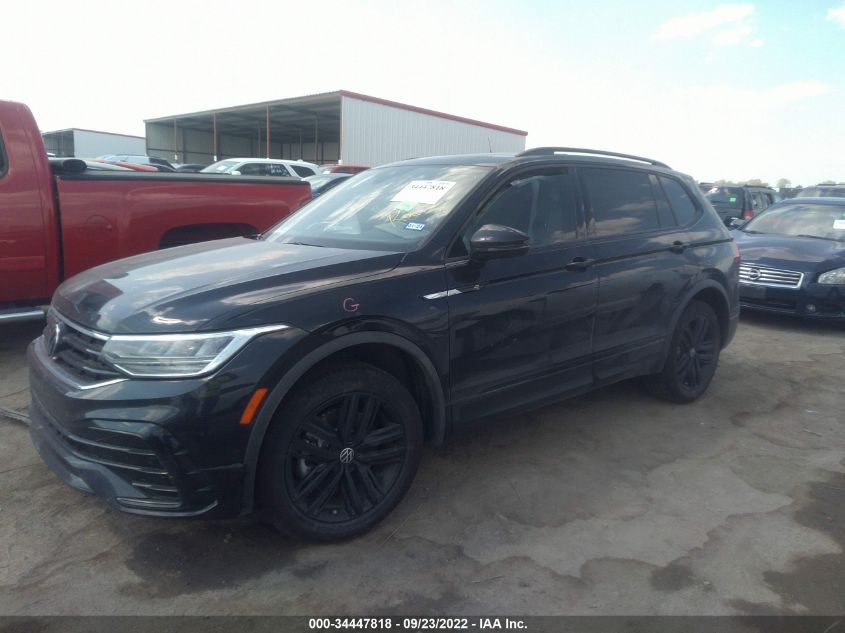 2022 VOLKSWAGEN TIGUAN SE R-LINE BLACK VIN: 3VVCB7AX7NM060889