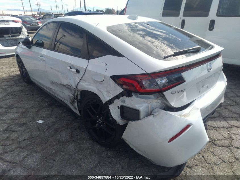 2022 HONDA CIVIC HATCHBACK SPORT VIN: 19XFL2G88NE010475