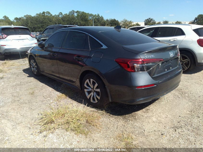 2022 HONDA CIVIC SEDAN LX VIN: 2HGFE2F24NH549026