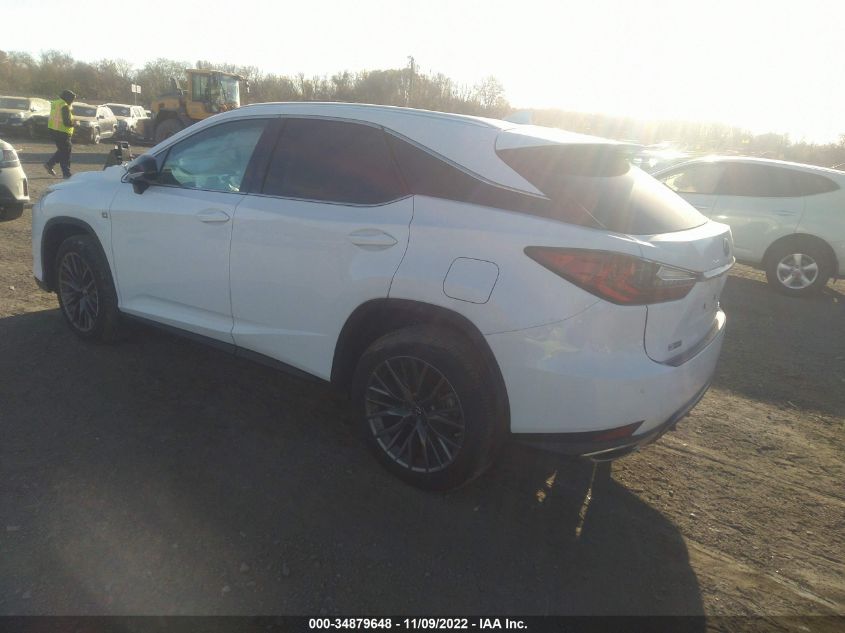 2021 LEXUS RX RX 350 F SPORT APPEARANCE VIN: 2T2SZMDA6MC264839