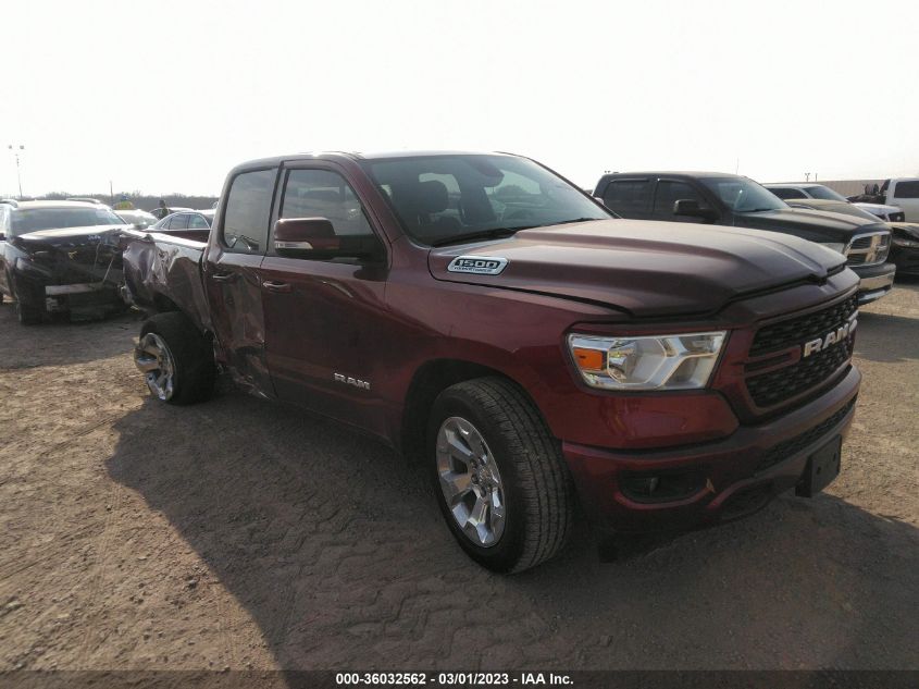 2022 RAM 1500 LONE STAR VIN: 1C6RREBT4NN399126