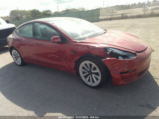 2022 TESLA MODEL 3 LONG RANGE VIN: 5YJ3E1EB4NF105051