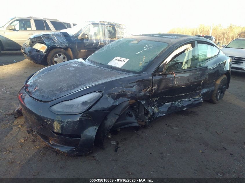 2022 TESLA MODEL 3 LONG RANGE VIN: 5YJ3E1EB5NF256545